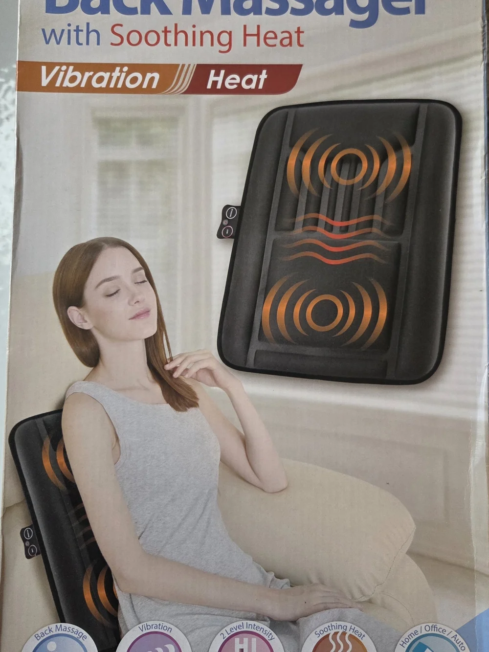 Back Massager with Soothing Heat - Black